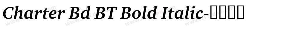 Charter Bd BT Bold Italic字体转换